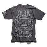 KR3W KEEL T-SHIRT IN CHARCOAL GREY