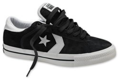 CONVERSE PRO LEATHER SUEDE SKATE SHOE IN BLACK AND WHITE