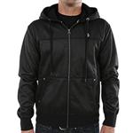 VOLCOM FAUX LEATHER JACKET IN BLACK