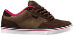 DVS DAYTON ORIGINAL INTENT SHOES IN BROWN AND MAGENTA SUEDE