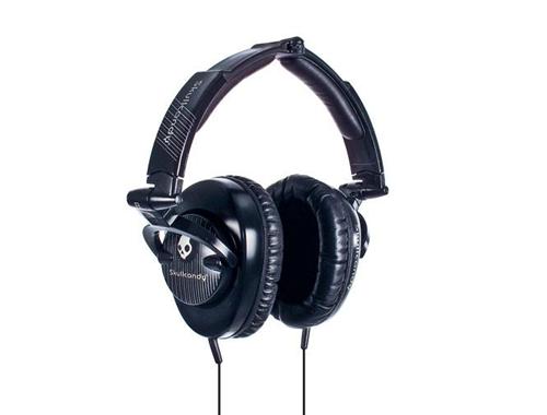 SKULLCANDY SKULLCRUSHER HEADPHONES IN BLACK PINSTRIPE