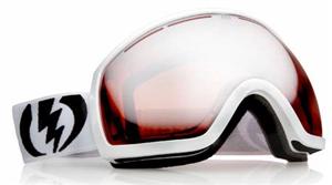 ELECTRIC EG2 SNOW GOGGLES WITH GLOSS WHITE FRAMES AND A BRONZE-SILVER CHROME LENS