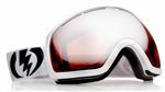 ELECTRIC EG2 SNOW GOGGLES WITH GLOSS WHITE FRAMES AND A BRONZE-SILVER CHROME LENS