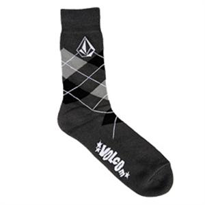 VOLCOM ARGYLE SOCKS IN DARK GREY