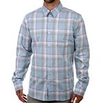 VOLCOM X FACTOR PLAID LONG SLEEVE SHIRT IN LIGHT BLUE