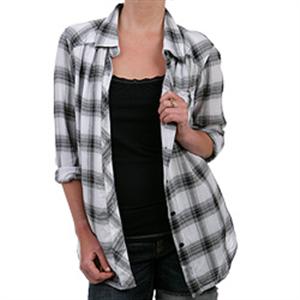 VOLCOM WOMENS BITTEREND LONG SLEEVE SHIRT IN BLACK
