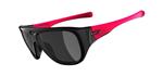 OAKLEY CORRESPONDENT SUNGLASSES WITH BLACK FRAMES, LAVA STEMS, AND A GREY LENS