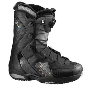 SALOMON MALAMUTE SNOWBOARD BOOTS IN BLACK AND PEWTER
