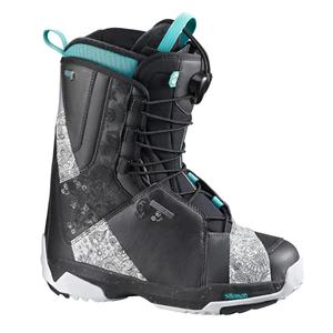 SALOMON WOMENS F20 SNOWBOARD BOOTS IN BLACK AND WHITE