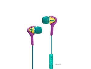 SKULLCANDY SMOKIN BUDS IN PURPLE, YELLOW, AND TEAL