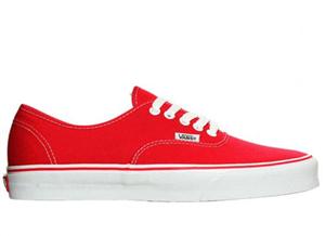 VANS AUTHENTIC SHOES IN RED