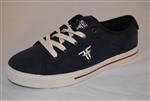 FALLEN LOTUS SHOE IN DARK NAVY AND RED