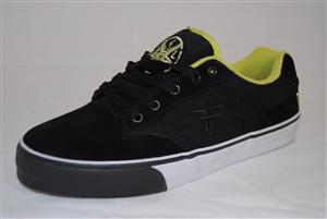 FALLEN SLASH PRO SHOE IN BLACK, BLACK, AND LIME DEATHWISH COLABORATION
