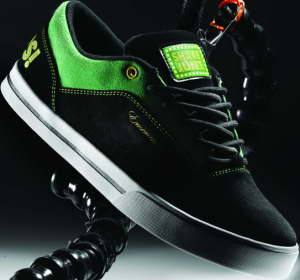 EMERICA G-CODE SHOE IN THE SHAKE JUNT COLLABORATION (BLACK, GREEN, AND GOLD)