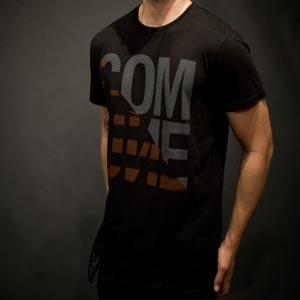 COMUNE PUSH T-SHIRT IN BLACK