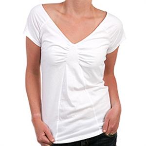 VOLCOM WOMENS KILLING BLUES SHORT SLEEVE SHIRT IN WHITE