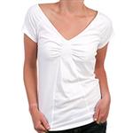 VOLCOM WOMENS KILLING BLUES SHORT SLEEVE SHIRT IN WHITE