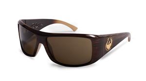 DRAGON CALACA SUNGLASSES WITH MOCHA STRIPE FRAMES AND A BRONZE LENS