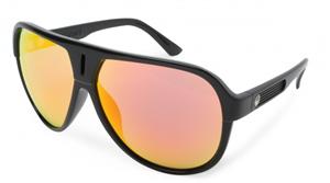 DRAGON EXPERIENCE SUNGLASSES WITH JET FRAMES AND A RED IONIZED LENS