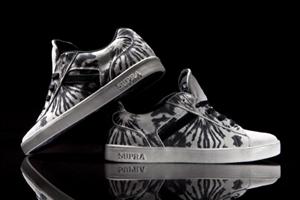 SUPRA BULLET LIZARD KING BLK/WHT TIE DYE SKATE SHOE