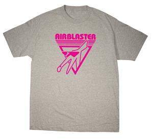 AIRBLASTER RETRO TEE SHIRT IN ATHLETIC HEATHER GREY