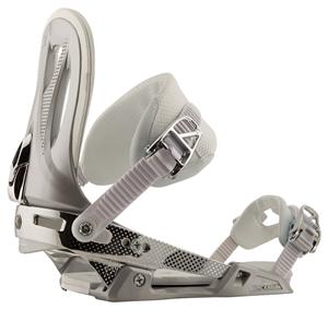RAIDEN BLACKHAWK SNOWBOARD BINDINGS IN WHITE AND CHROME