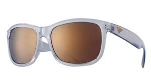 IS EYEWEAR GOOSE SUNGLASSES WITH CRYSTAL FRAMES AND A GOLD FLASH LENS
