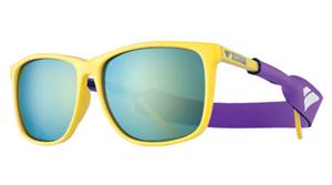 IS EYEWEAR BELVEDERE SUNGLASSES WITH YELLOW FRAMES AND A YELLOW FLASH LENS